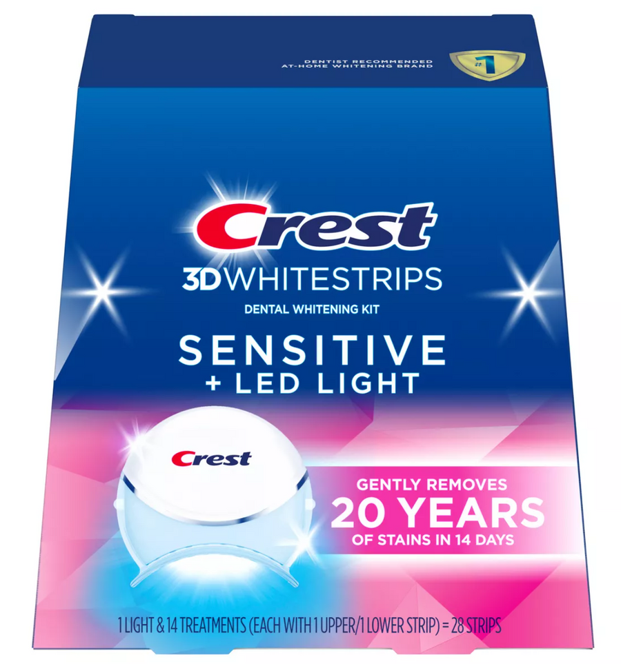 Crest 3D Whitestrips Sensitive With LED Light