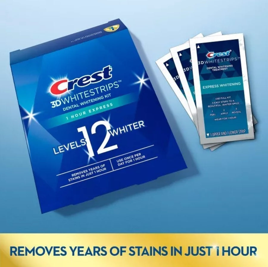 Crest 3D Whitestrips 1 Hour Express